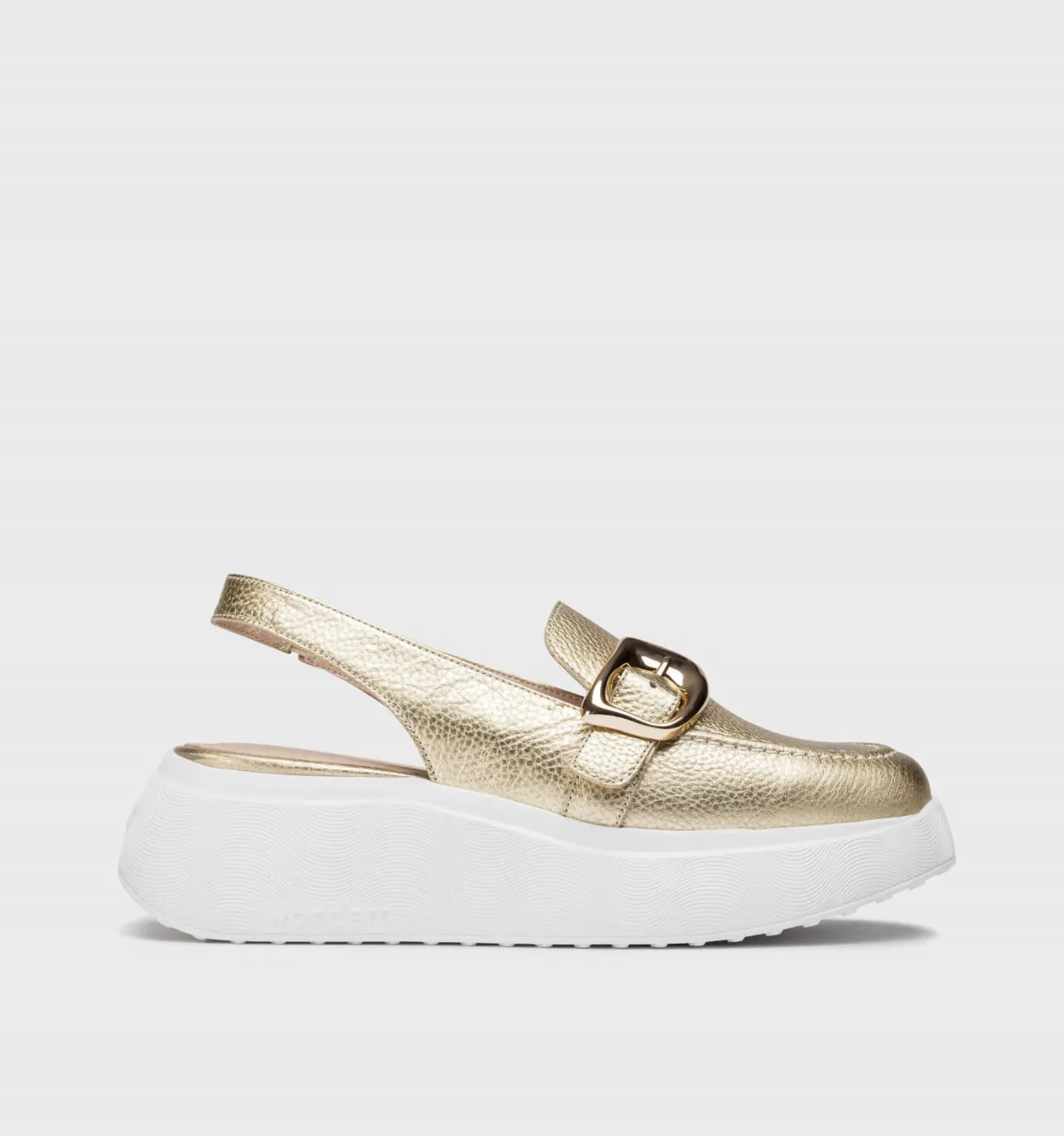 Wonders - A-3624 Gold Wedge Slingback