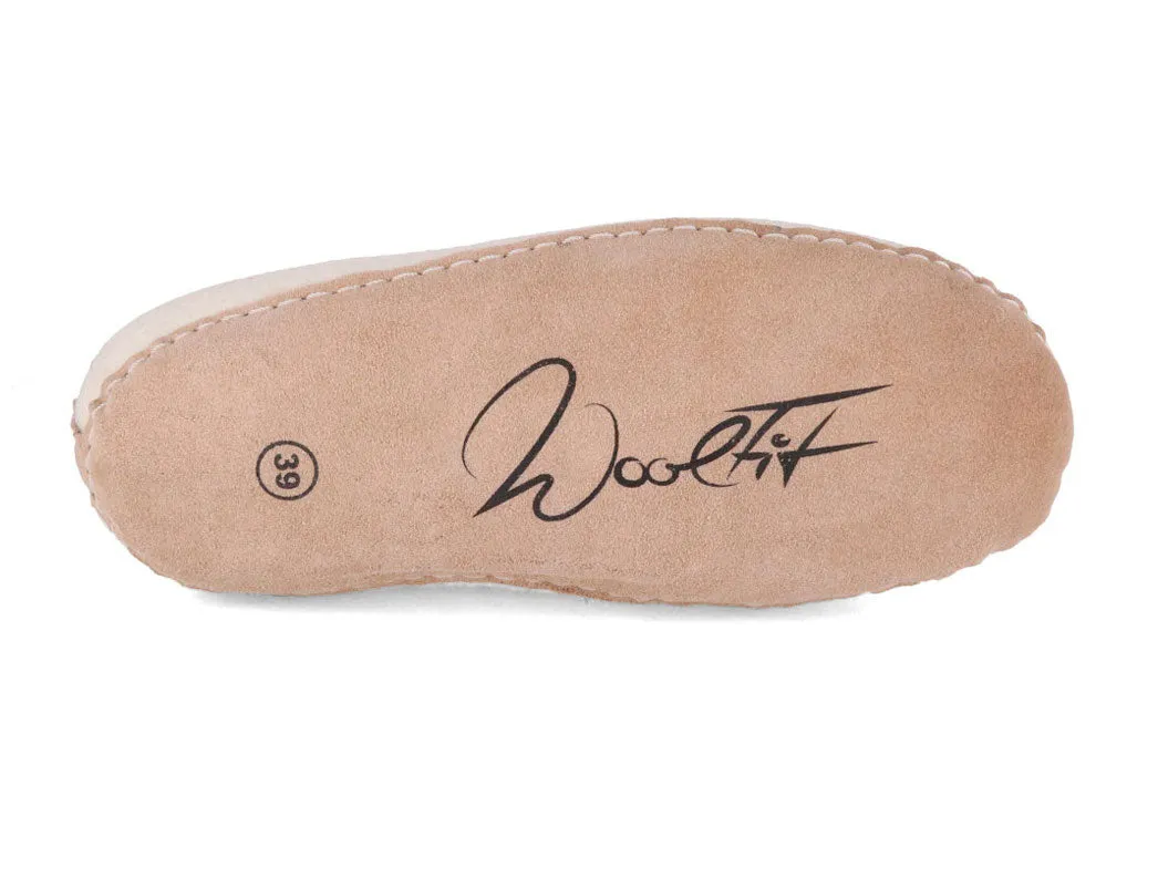 WoolFit® Felt Slippers | Footprint, sheep white