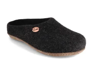 WoolFit® hand-felted Slippers slim | Classic, graphite