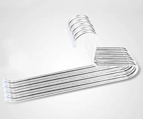 YUNAI Stainless Steel Pants Hangers Open Ended Hangers Jean Hangers Heavy Duty Strong Durable Space Saving Slacks Hangers Pack of 3